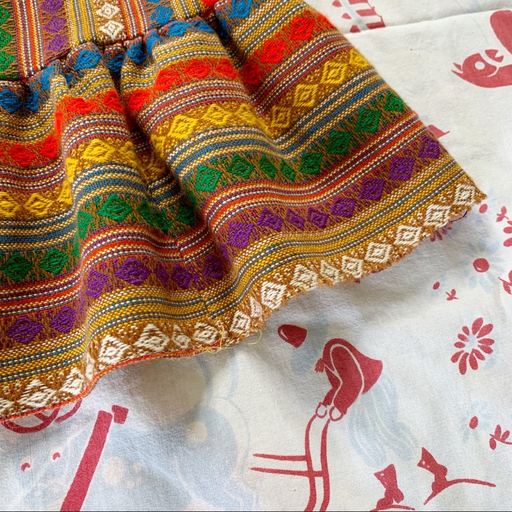 Vintage 1970s Folksy Mermaid Skirt & Scarf Set - Picture 3 of 5